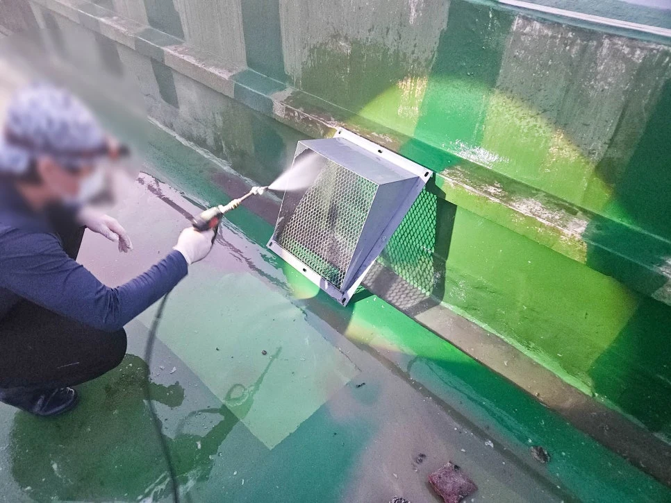 산업용 배기팬 청소했을 때와 안 할 때 차이점