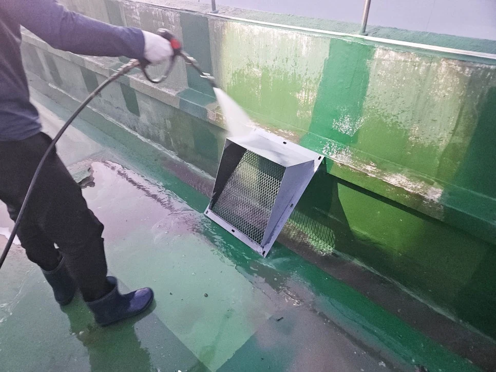 산업용 배기팬 청소했을 때와 안 할 때 차이점