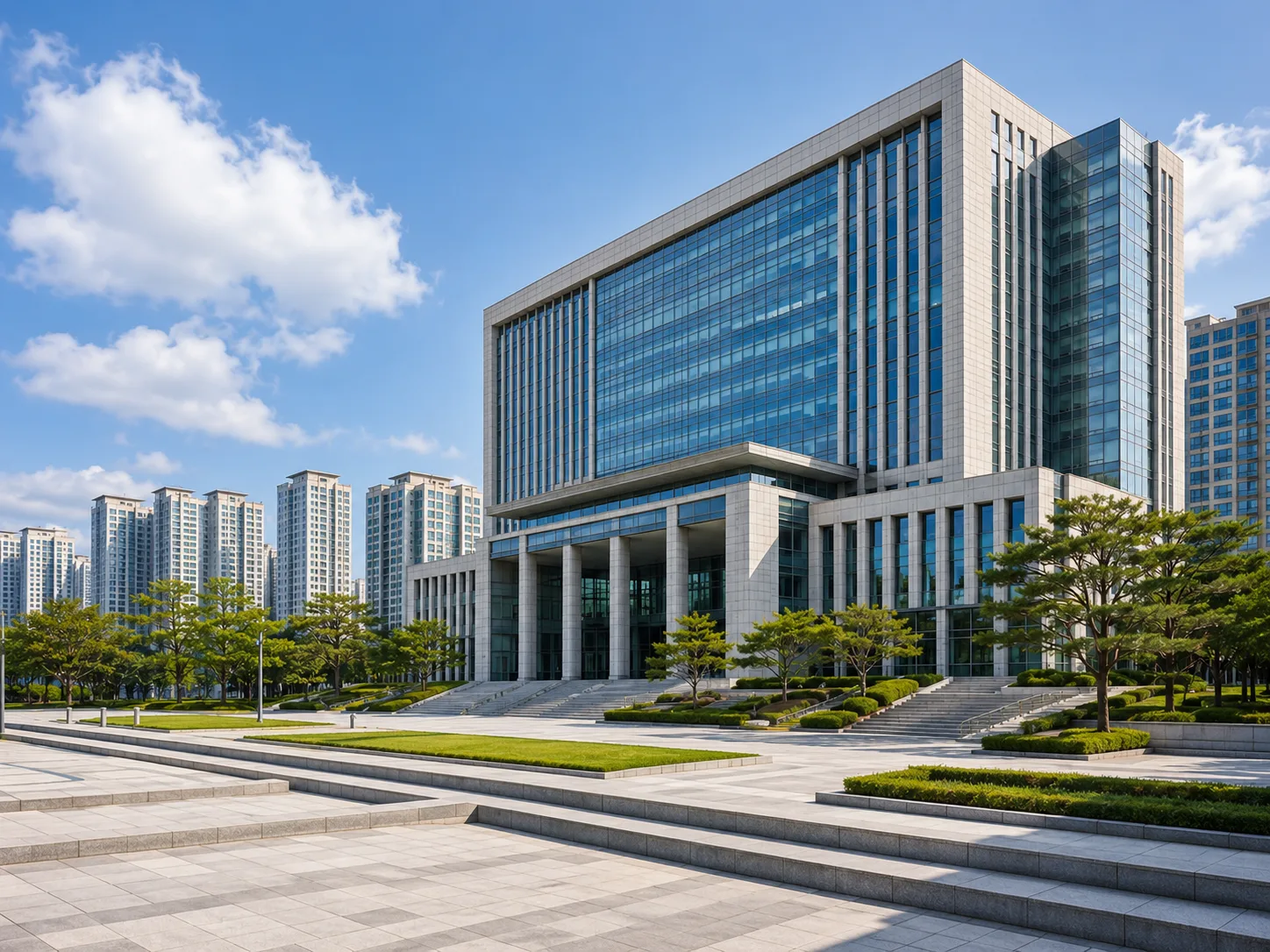 김포 유리창청소 - 역광 검수로 확인하는 물자국 없는 스퀴지 마감